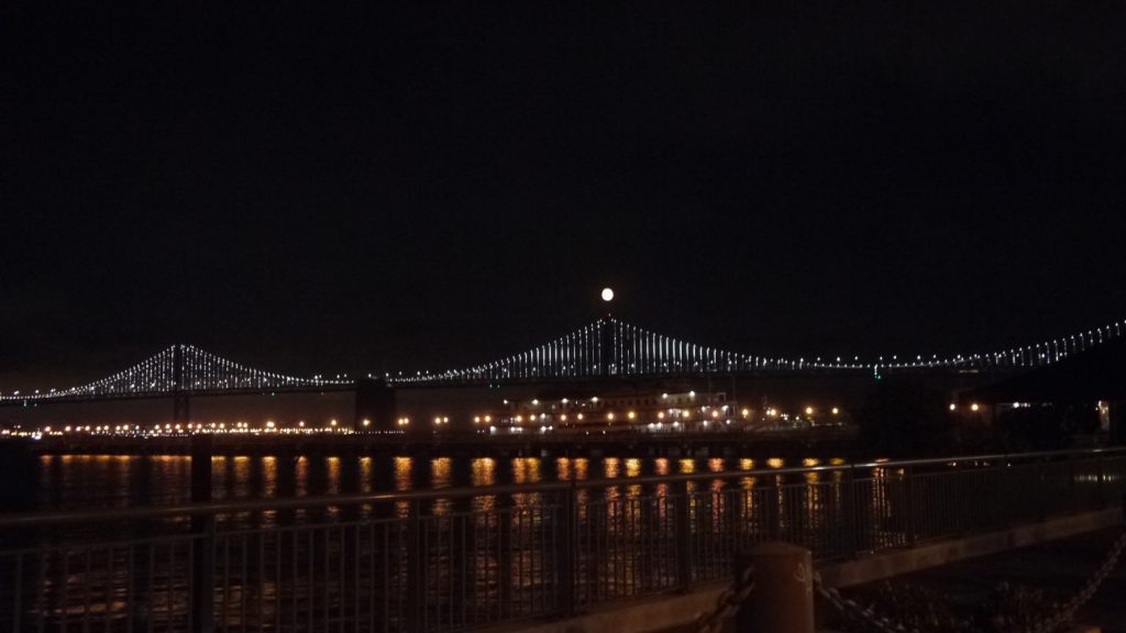 moon over bridge