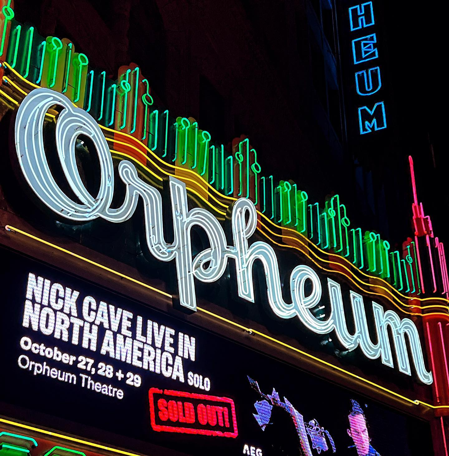 Last night in #losangeles and @nickcaveofficial concert @orpheumtheatrela  I got front row tickets and it was stupendous. No photo or cellphones allowed so I snuck one picture. The setlist was amazing:*  Girl in Amber * Higgs Boson Blues * Jesus of the Moon * Galleon Ship * Euthanasia * O Children * I Need You * Waiting for You * Balcony Man * Carnage * Papa Won't Leave You, Henry * Black Hair * (Are You) The One That I've Been Waiting For? * The Mercy Seat * Jubilee Street * The Weeping Song * Into My Arms * Push the Sky Away  Encore:* Palaces of Montezuma * Brompton Oratory * Shivers * The Ship Song * Stranger Than Kindness * God Is in the House